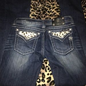 Miss me cow print fur pocket jeans size 28 final $